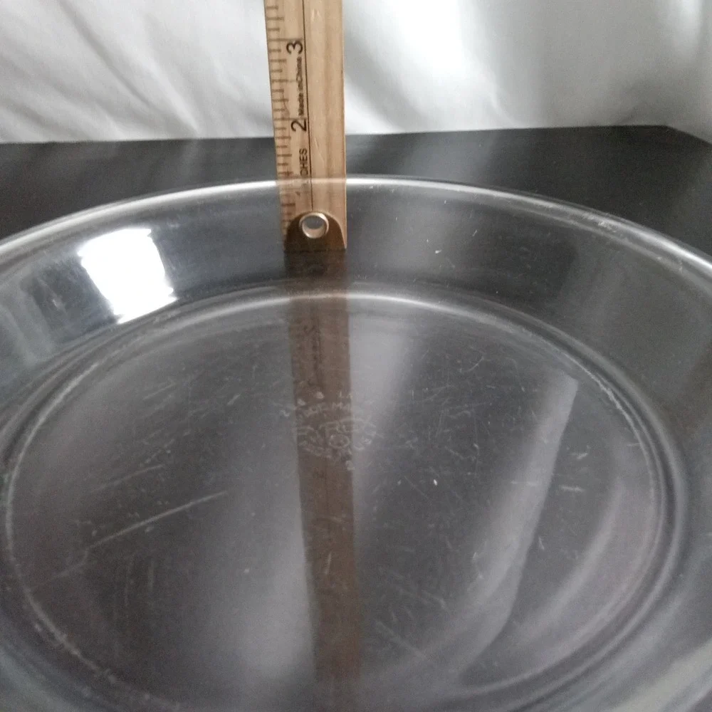 Vintage Pyrex 8 Inch Clear Glass Pie Plate Dish 208 Made in USA Round Bakeware